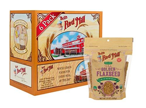 Bob's Red Mill Resealable Organic Whole Golden Flaxseed, 13 Oz (6 Pack) - Mighty Depot