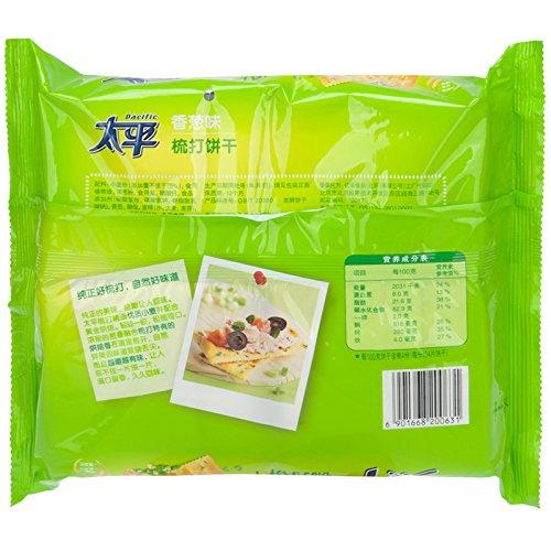 Taiping pacific shallot-flavored 400g soda biscuits 太平 梳打饼干 香葱味 400g (pack of 1) - Mighty Depot