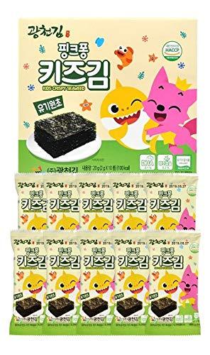 Pinkfong Kids Organic Crispy Seaweed 1 Box, 10 individual pack - Mighty Depot