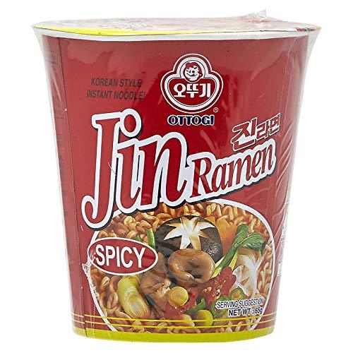 OTTOGI JIN RAMEN SPICY FLAVOR NOODLE CUP - 6 PACK (65g x 6) - Mighty Depot