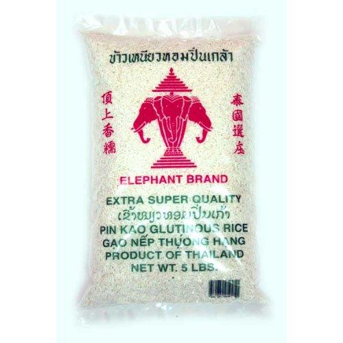 Three elephant brand sweet sticky rice 5lbs - Mighty Depot