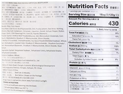 sichuan Baijia Mian-Yang Instant Rice Noodle 4.23oz (5 Packs) - Mighty Depot