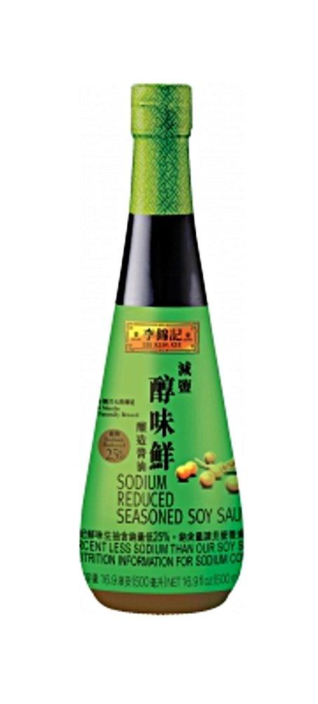 Lee Kum Kee, Seasoned Soy Sauce (Less Sodium), 16.9 oz - Mighty Depot