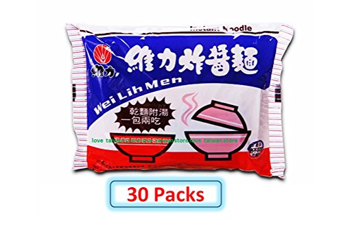 30 Packs (DHL Ship) - New WeiLih Men Instant Noodle 維力 炸醬麵 (30包) - Mighty Depot