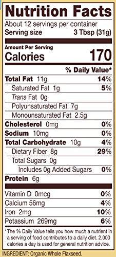 Bob's Red Mill Organic Raw Whole Brown Flaxseed, 13-ounce (Pack of 6) - Mighty Depot