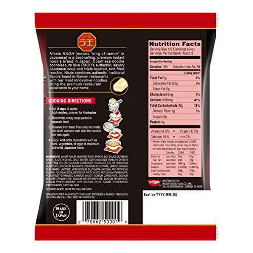 Nissin RAOH Ramen Noodle Soup, Umami Soy Sauce, 107 Gram (Pack of 10) - Mighty Depot