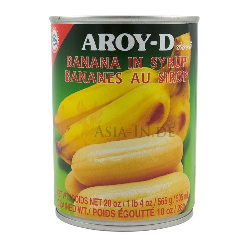 Aroy-D, Banana in Syrup, 20 oz - Mighty Depot