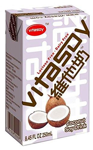 Vitasoy Soy Milk Drink, Coconut Flavor, 8.45oz (Pack of 24) - Mighty Depot