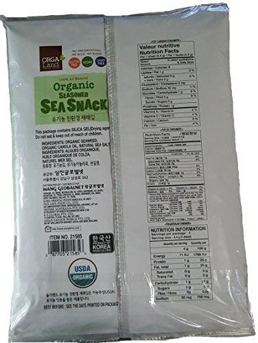 Organic Seasoned Sea Snack 100% All Natural 0.14 oz - Mighty Depot