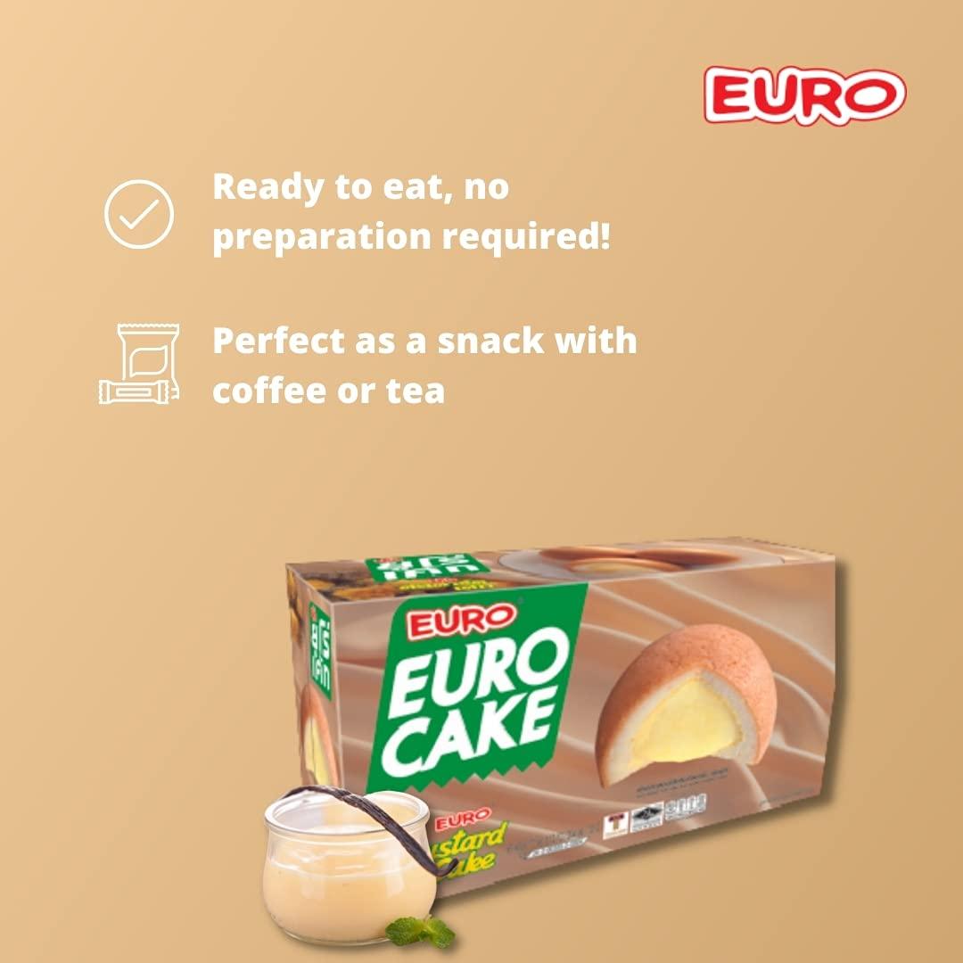 Euro cake custard flavour cupcake snack 17 g x 12 packs - Mighty Depot
