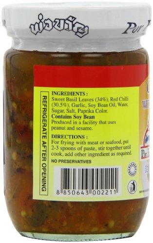 Por Kwan - Chilli Paste with Sweet Basil Leaves (Net Wt 7 Oz) - Mighty Depot