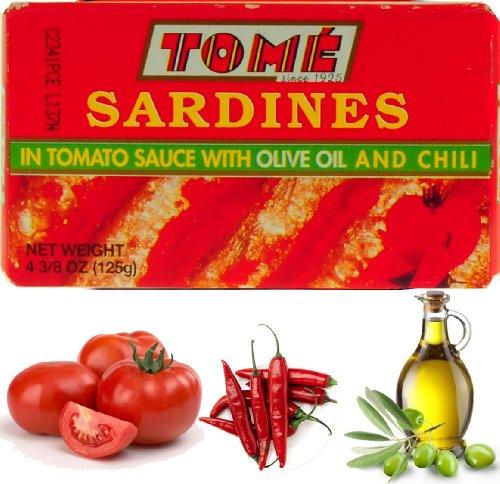 4 Packs Tome Sardines (In Tomato Sauce w/ Olive Oil & Chili) 125g Ea - Mighty Depot