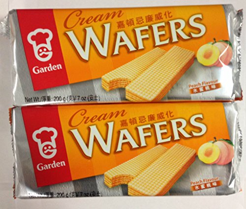 Garden Cream Wafers Peach Flavor - 7 Oz (Pack of 2) - Mighty Depot