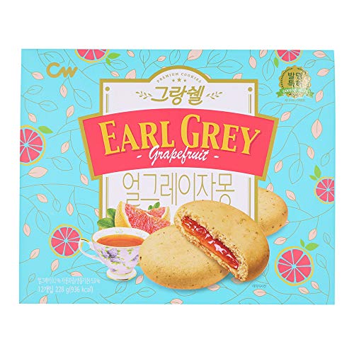 Cheongwoo, Grand-Shell Cookie Earl Grey Grapefruit, 9.38 Ounce - Mighty Depot