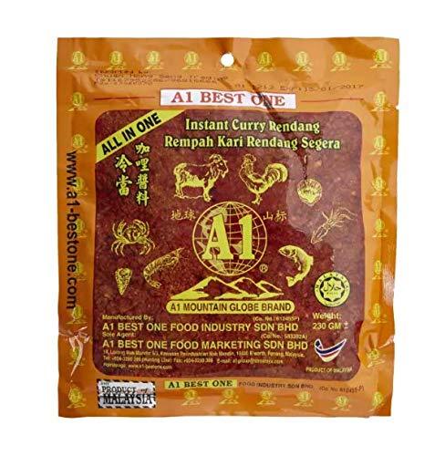 A1 Best One Instant Curry Sauce (Rendang/Added Spice Flavor), 1 bag of 230 grams (8.11 ounces) - Mighty Depot