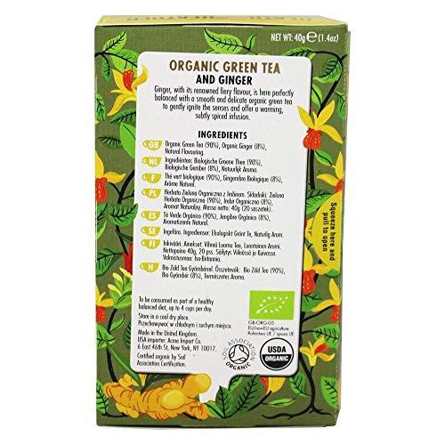 HEATH & HEATHER Organic Green Tea & Ginger 20ct, 20 CT - Mighty Depot