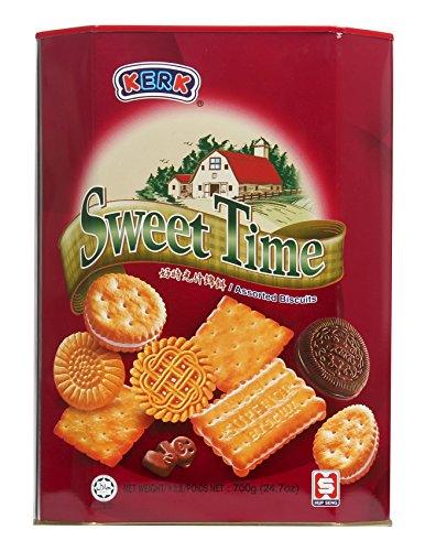 Kerk Sweet Time Assorted Gourmet Biscuits 24.7 Ounce Gift Tin - Mighty Depot