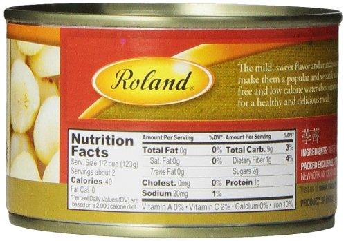 Roland Foods Whole Water Chestnuts, Peeled and Boiled in Water, Specialty Imported Food, 8-Ounce Can - Mighty Depot