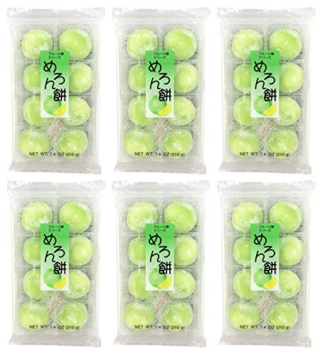 Fruits Mochi Daifuku Melon 7.4oz/210g (6pack) - Mighty Depot