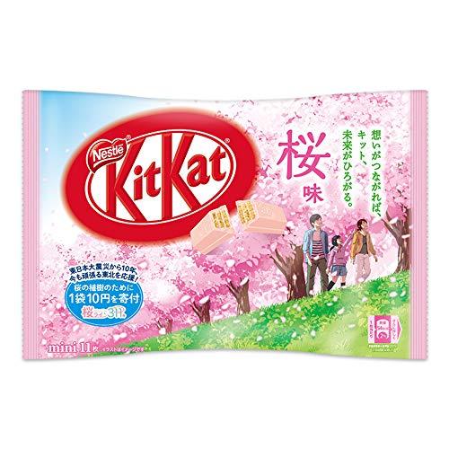 2021 Spring Nestle Japan Kitkat Sakura flavor 11 mini bars Japanese chocolate Made in Japan - Mighty Depot