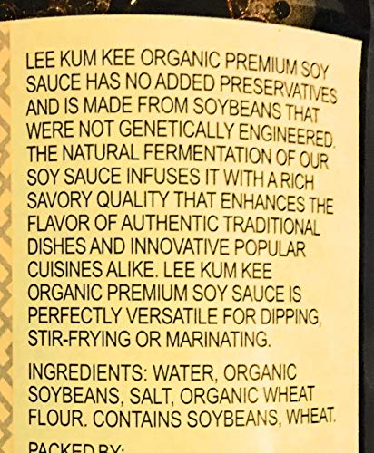 Lee Kum Kee Organic Premium Soy Sauce 16.9 Fl Oz (1 BOTTLE) - Mighty Depot