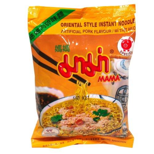 Mama Noodles Noodles Pork, 2.1 ounces (Pack of 30) - Mighty Depot
