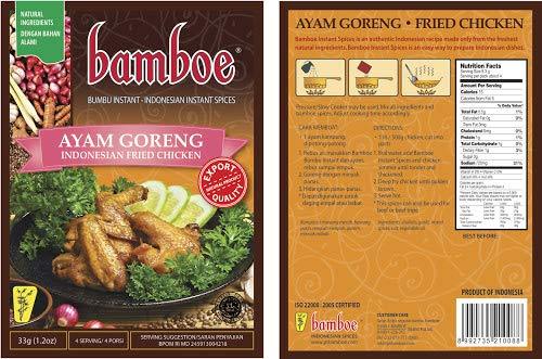 Bamboe Bumbu Ayam Goreng (Indonesian Fried Chicken), 33 Gram (Pack of 3) - Mighty Depot