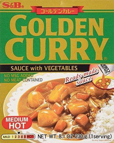 S&B Golden Curry Sauce with Vegetables, Medium Hot, 8.1 oz - Mighty Depot