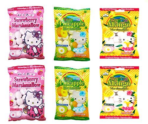 Marshmallows with Fruit Flavored Jelly Filling (Pack of 6) - Mighty Depot
