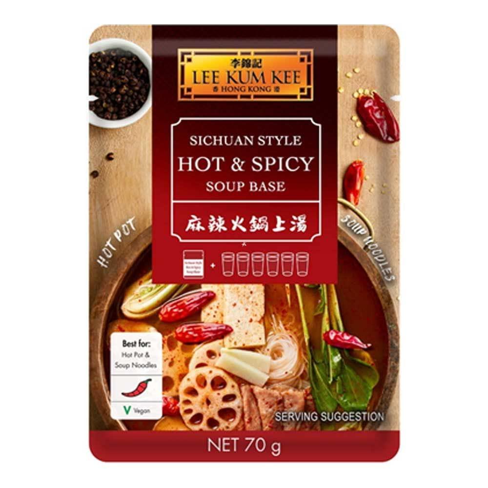 Lee Kum Kee-Soup Base For Sichuan Hot & Spicy Hot Pot 70 G - Mighty Depot