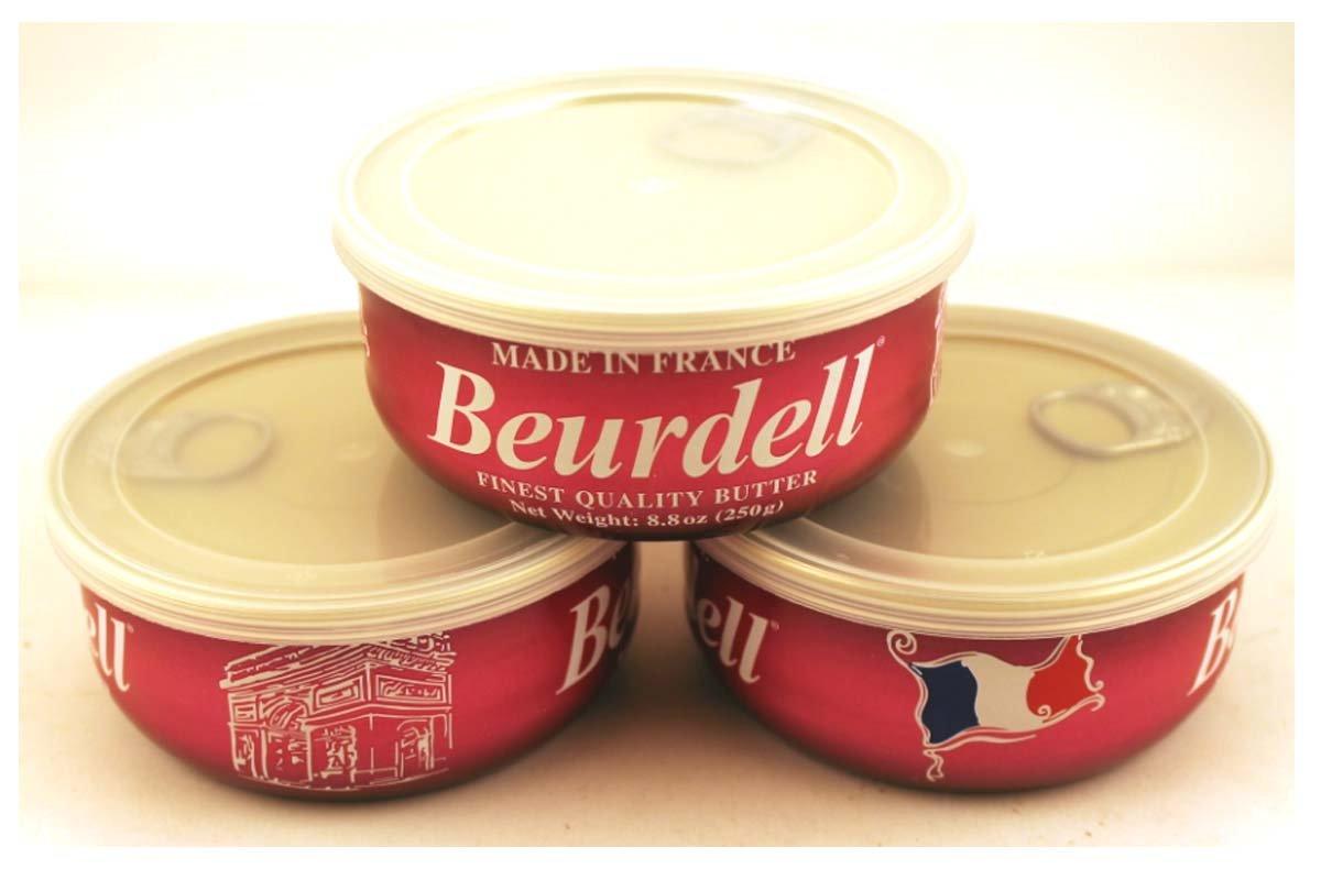 Beurdell French Salted Butter (100% Natural Pasteurized Butter) - 8.8oz (Pack of 3) - Mighty Depot