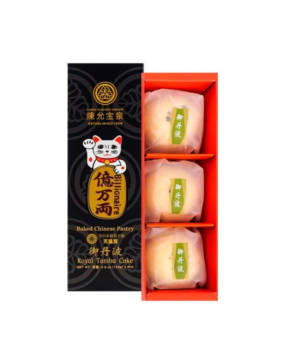 CHEN YUN PAO CHUAN Billionaire Royal Tamba Cake 3pcs 台湾陈允宝泉 亿万两 御丹波 3粒入 - Mighty Depot