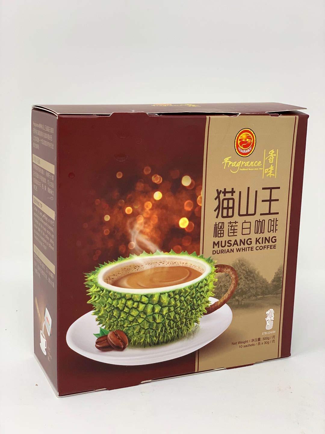 Musang King Durian White Coffee (30g x 10 sachets) - Mighty Depot