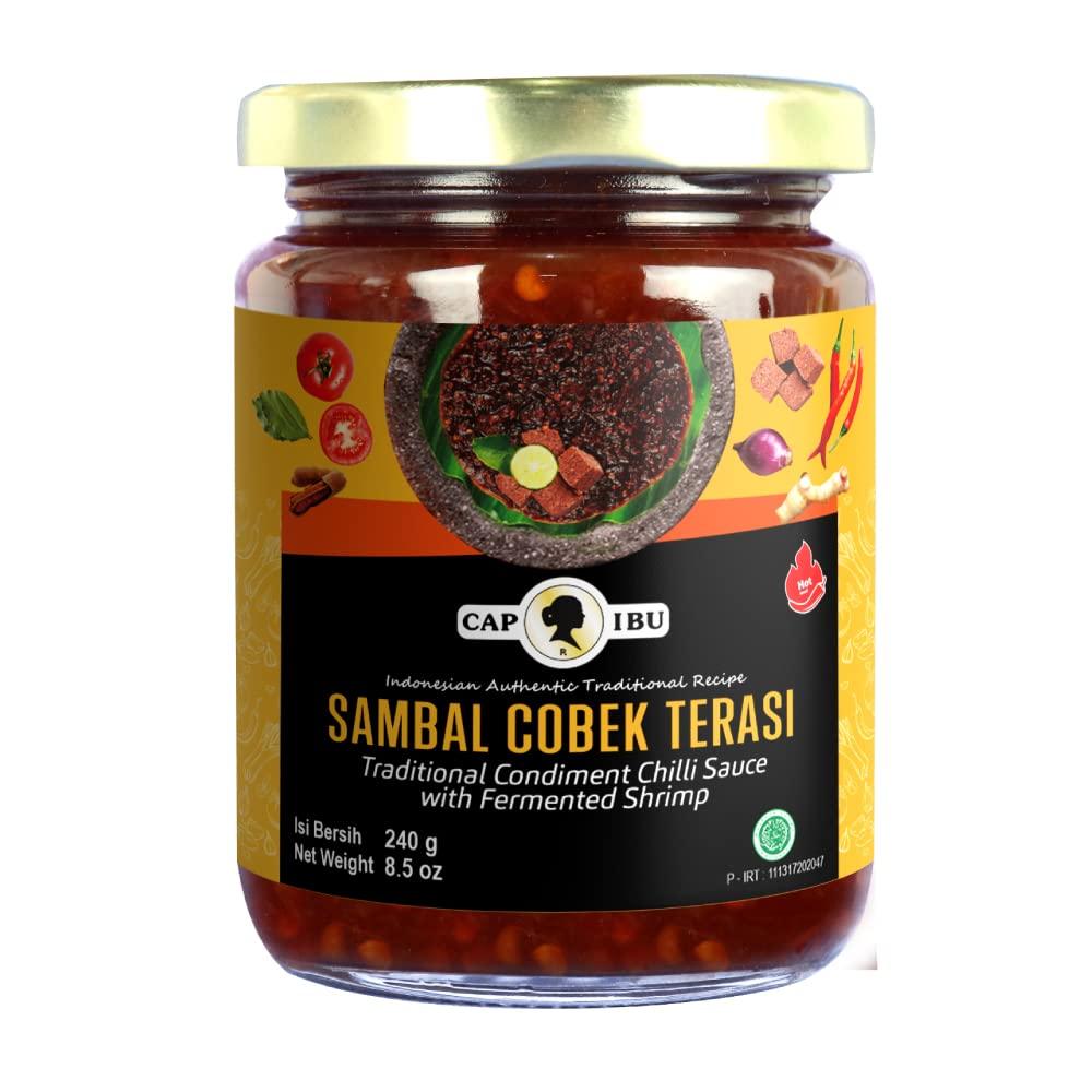 cap ibu sambal cobek terasi (hot) - 9.5oz - Mighty Depot