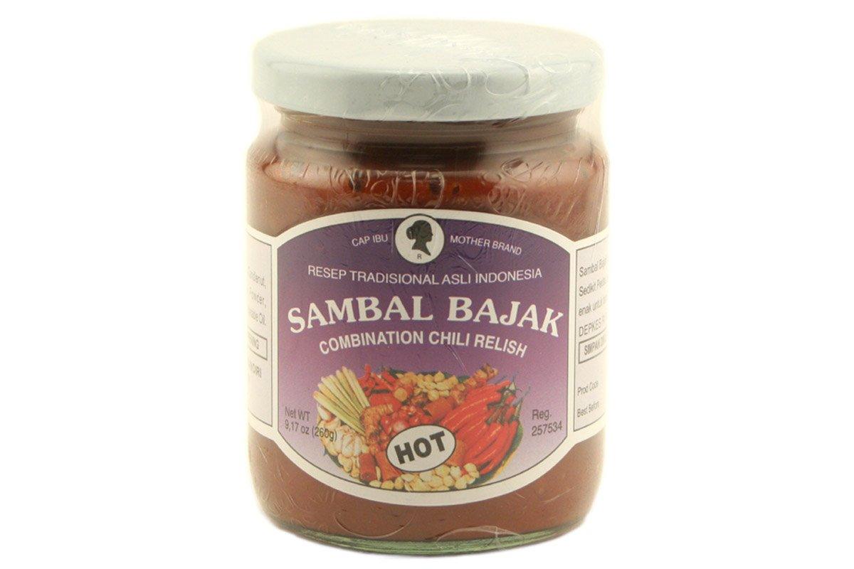 Sambal Bajak (Bajak Chili Sauce Hot) - 9.17oz (Pack of 1) - Mighty Depot