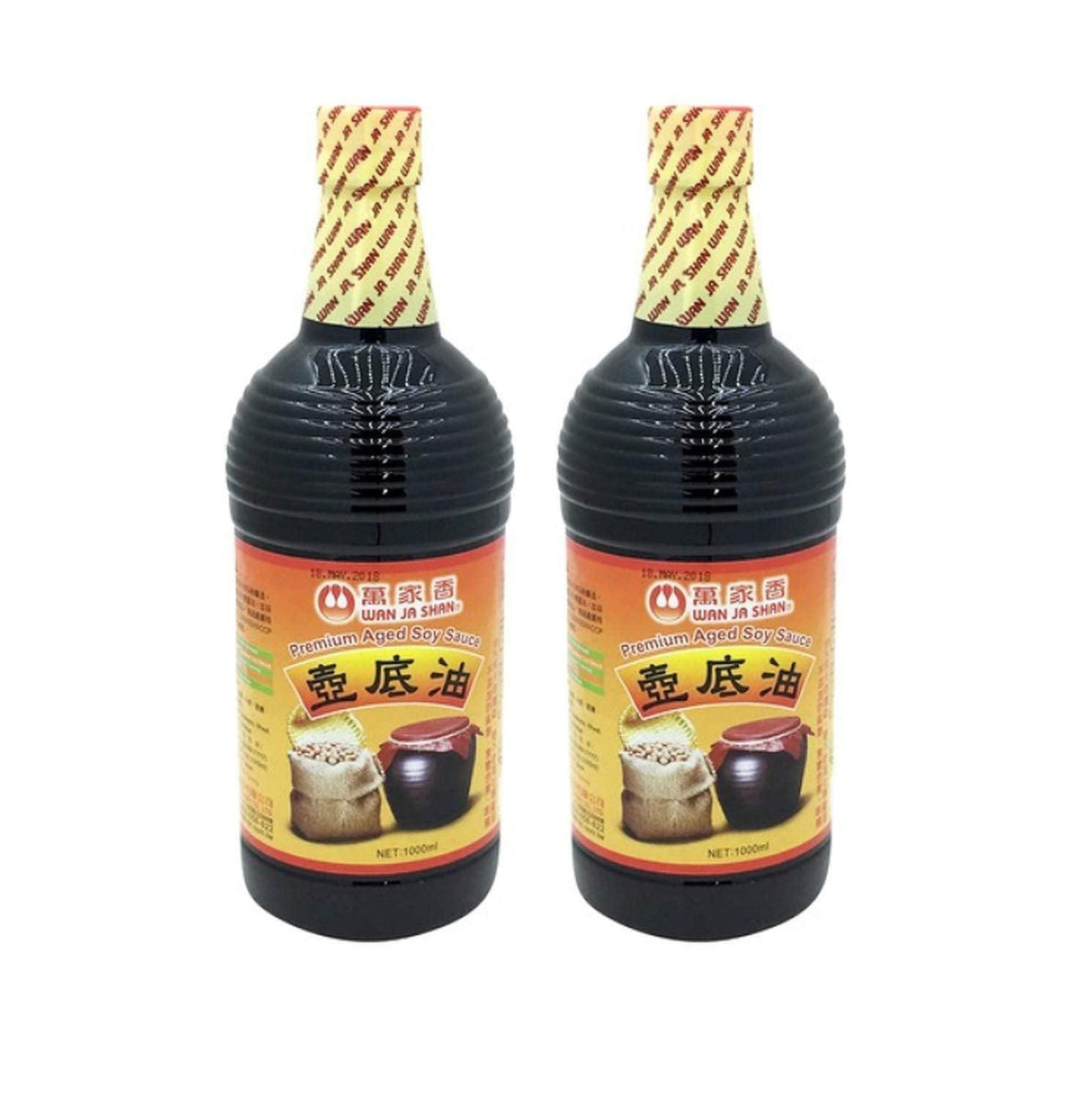 Wan Ja Shan Premium Aged Soy Sauce 67.6 fl.oz (Pack of 2) - Mighty Depot