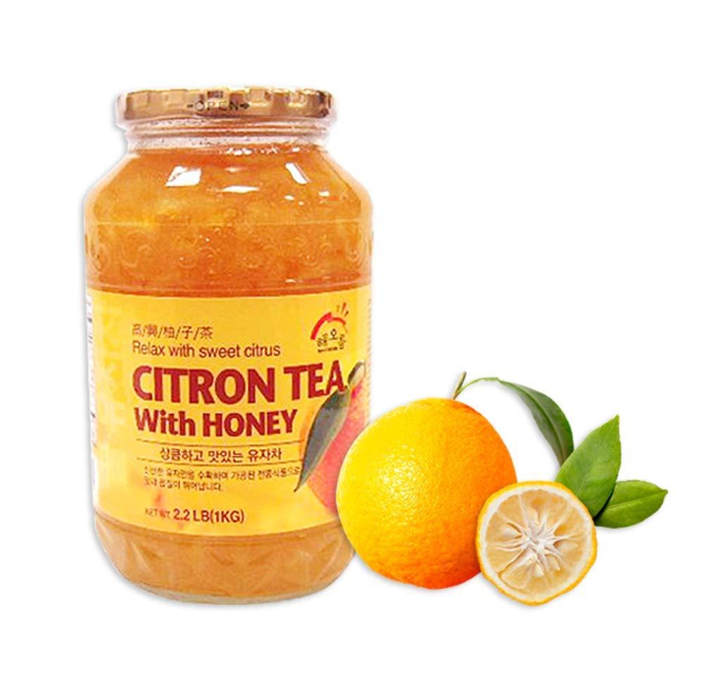HAIO Citron Tea with Honey Refresh Delight Large One Glass Jar 2.2 LBS/1 KG - Mighty Depot