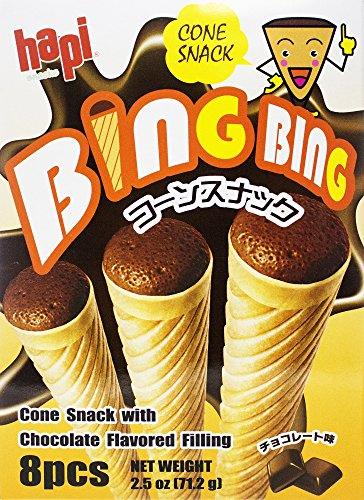 Hapi Bing Bing Ice Cream Scone Snack, Chocolate, 2.51 Ounce - Mighty Depot