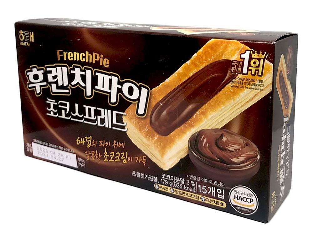 Haitai French Pie (Strawberry, apple, choco, and grape) Spread on Top of Cracker - Mighty Depot