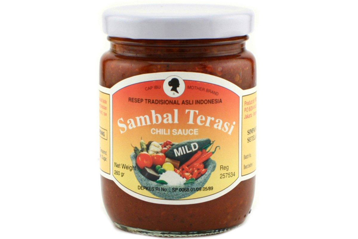 cap ibu sambal terasi (mild belachen chili sauce) - 9.5oz - Mighty Depot