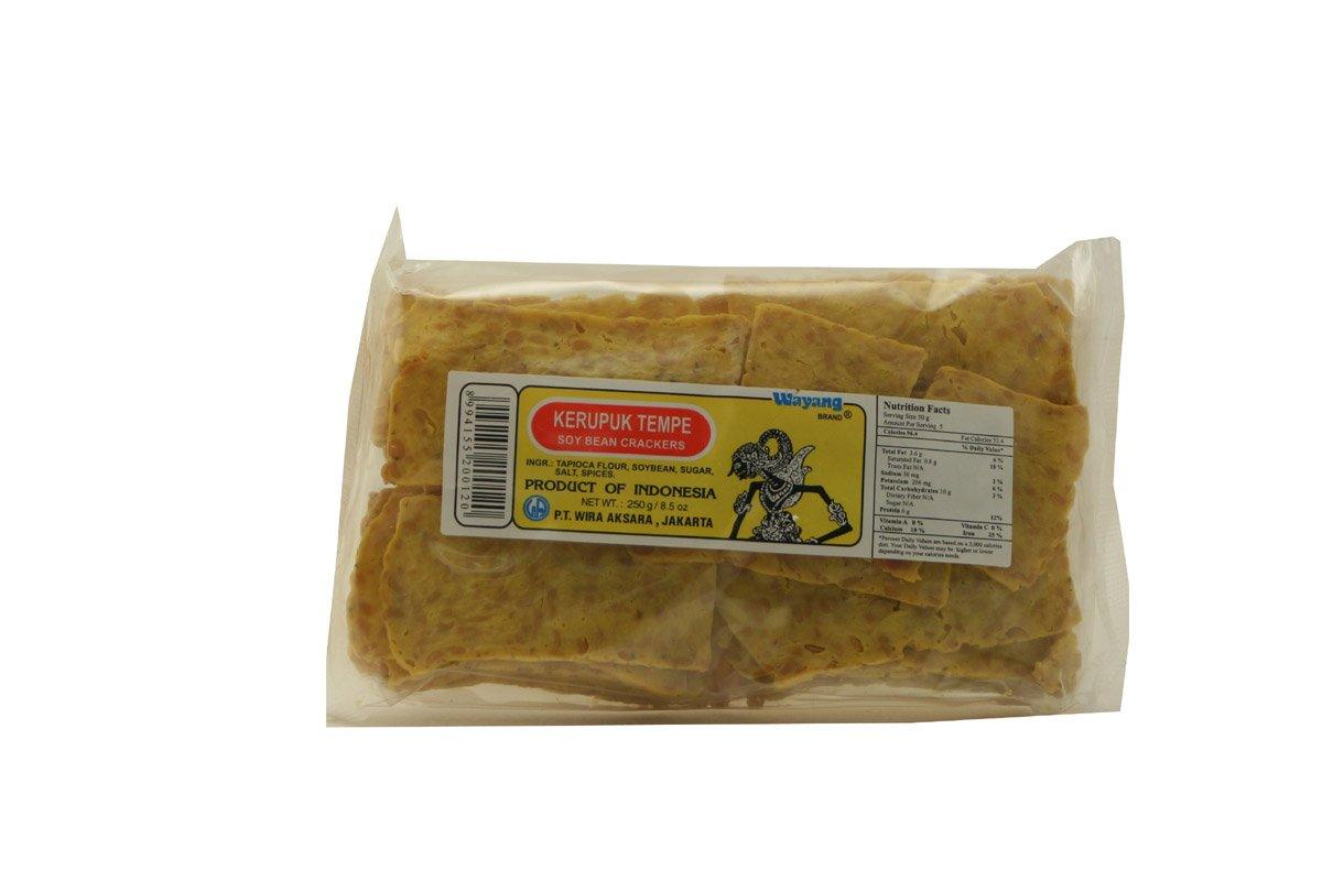 wayang kerupuk tempe (soy bean crackers) - 8.5oz - Mighty Depot