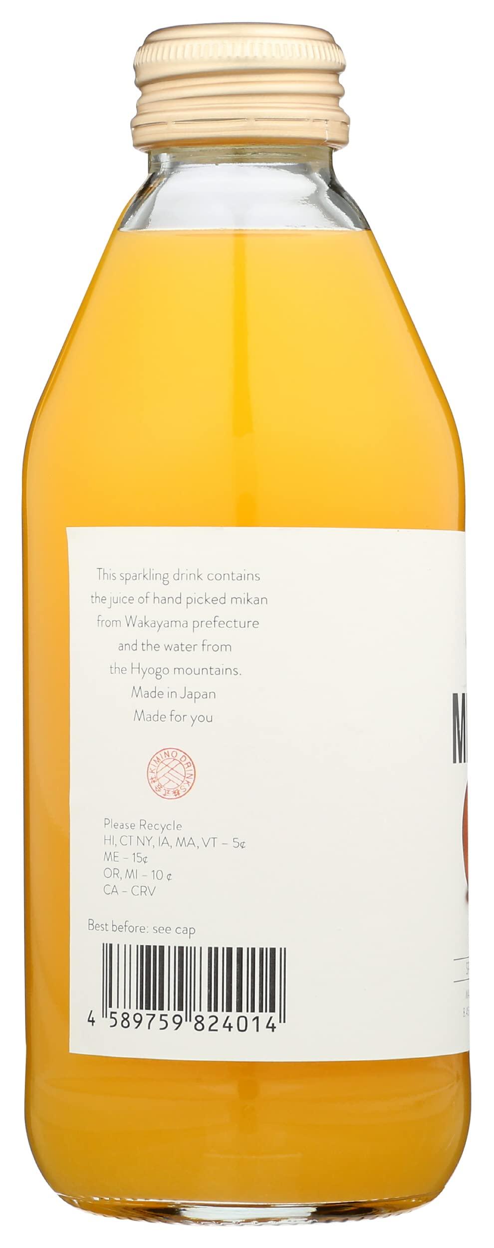 KIMINO DRINKS Sparkling Mikan Juice, 8.45 Fl Oz - Mighty Depot