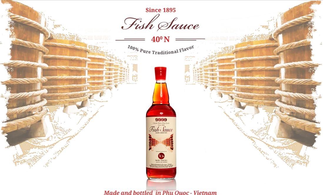 Nguyen Gia Fish Sauce - Phu Quoc - Anchovy Fish - 100% Pure Traditional Flavor 16.9 FL OZ (500ML) - Mighty Depot