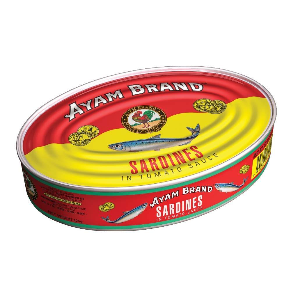 Ayam Sardines in Tomato Sauce, 15 Ounce (Pack of 12) - Mighty Depot