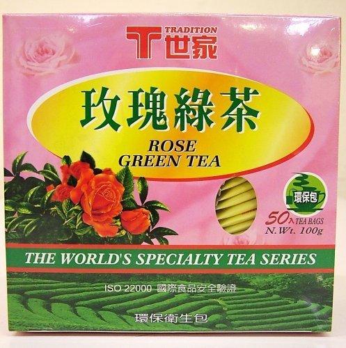 Rose Green Tea 50 Tea Bags by Tradition - Mighty Depot