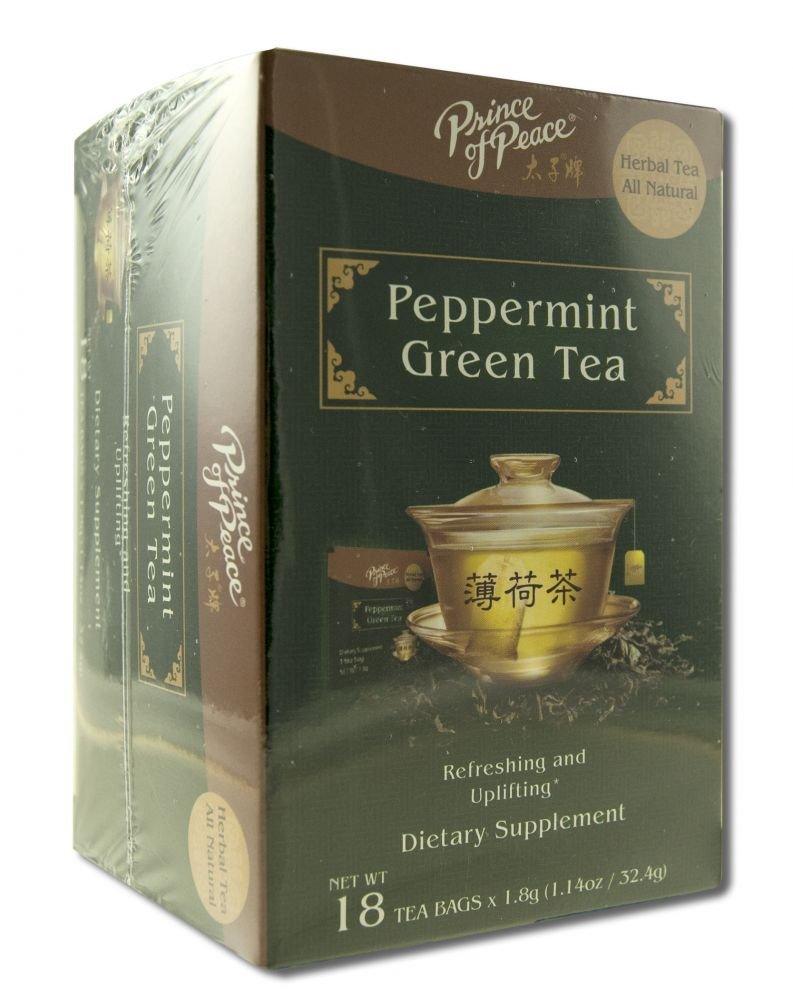 Prince of Peace Peppermint Green Tea, 18 Tea Bags - Mighty Depot