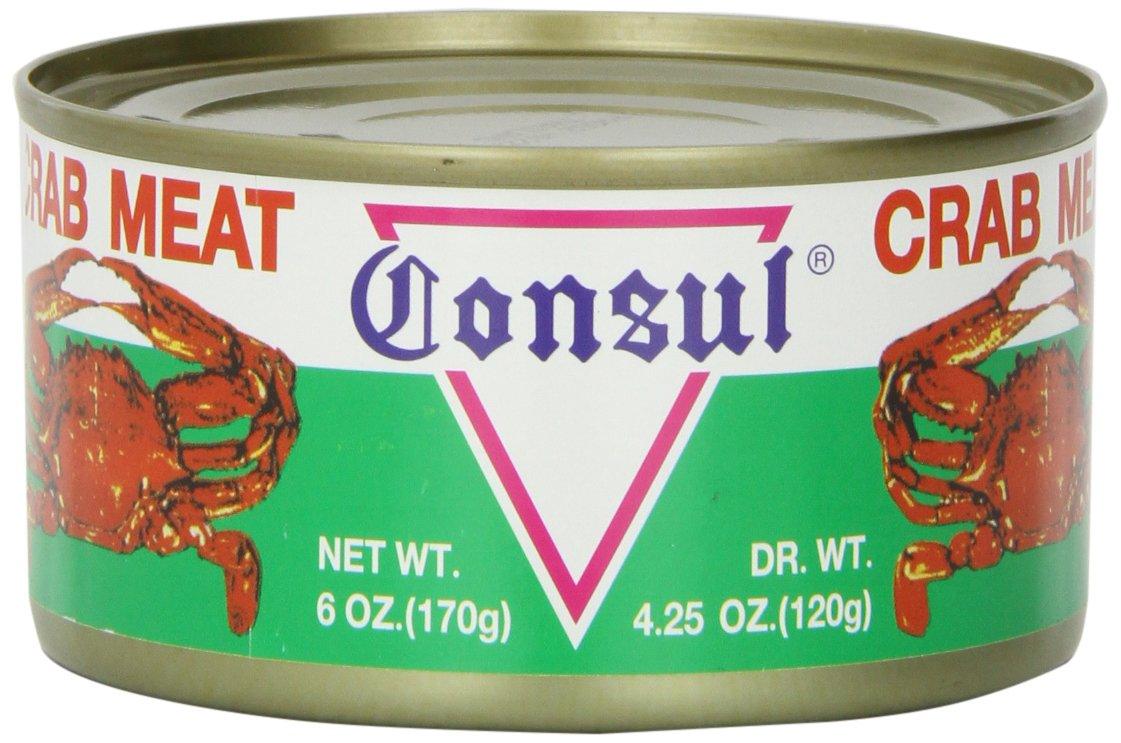 Roland Foods Consul Crab Meat in Water, 6 Ounce Can, Pack of 6 - Mighty Depot