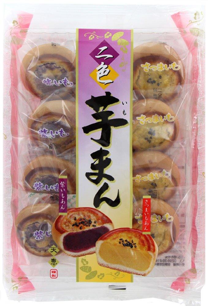 Tenkei Sweet Potato Cake -2 Layer(Imoman2)-天惠两色芋饼 8.4oz | 1 Count - Mighty Depot