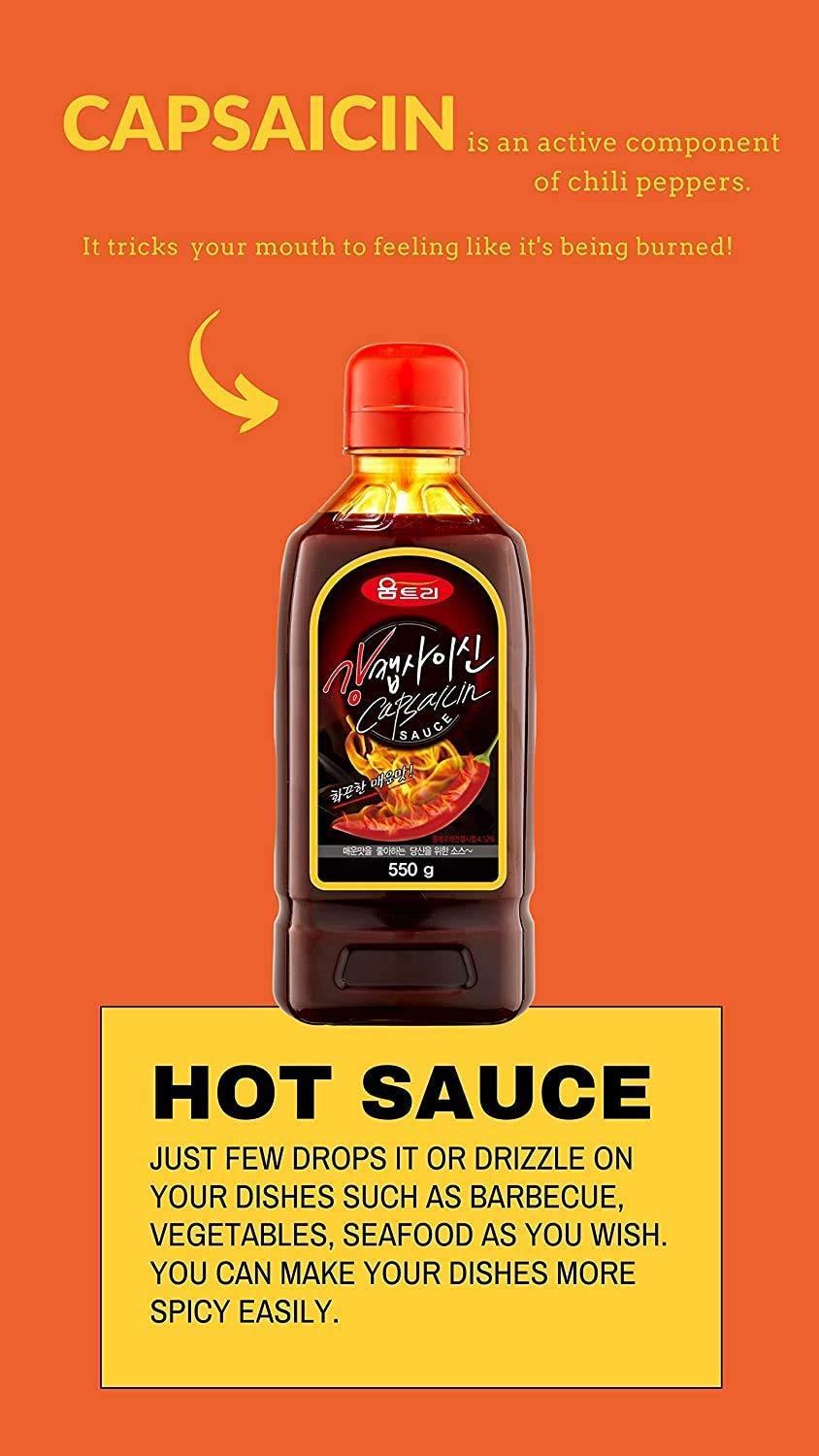 Woomtree Hot Sauce Capsaicin Oil, 19.4 oz - Bottle | Made in Korea | - Mighty Depot