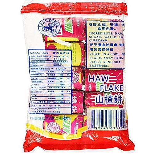 Haw Flakes, Chinese Sweets Made From the Fruit of the Chinese Hawthorn (Pack of 4) - Mighty Depot